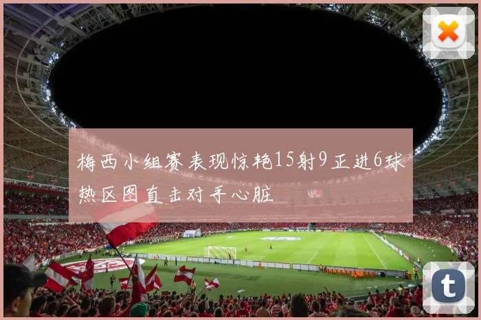 梅西小组赛表现惊艳15射9正进6球热区图直击对手心脏